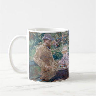 Caneca De Café Berthe Morisot - Eugene Manet com sua filha