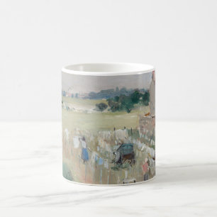 Caneca De Café Berthe Morisot - Prendendo a roupa seca para secar