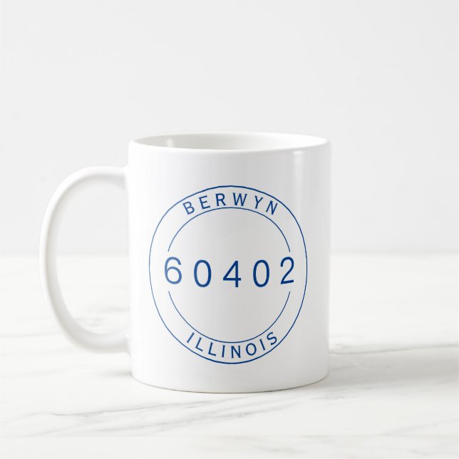 Caneca De Café Berwyn, Illinois 60402 Zip Code Mug (Esquerda)