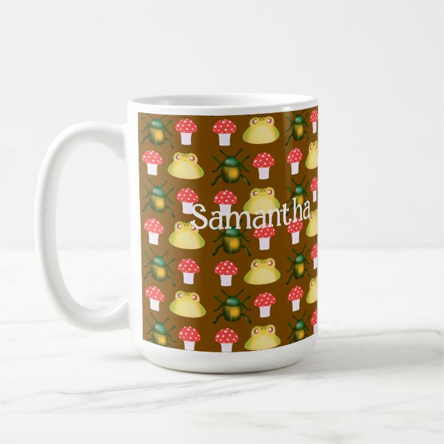 Caneca De Café Besouro Bug, Rã E Cogumelo (Esquerda)