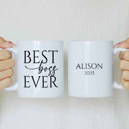 Caneca De Café Best Boss Ever Personalized Coffee Mug