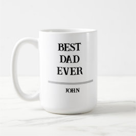 Caneca De Café Best Dad Ever Personalized Custom NameCoffee Mug