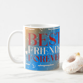 Caneca De Café Best Friends Forever mug with Cute Cartoon Kids