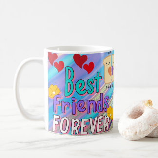 Caneca De Café Best Friends Forever mug with Cute Cartoon Kids