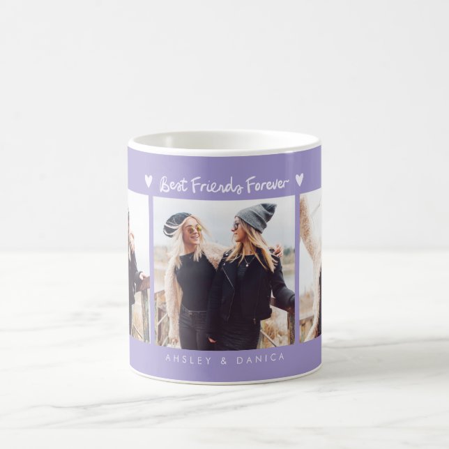 Caneca De Café Best Friends Forever Photo Multi Photo Lilac (Centro)