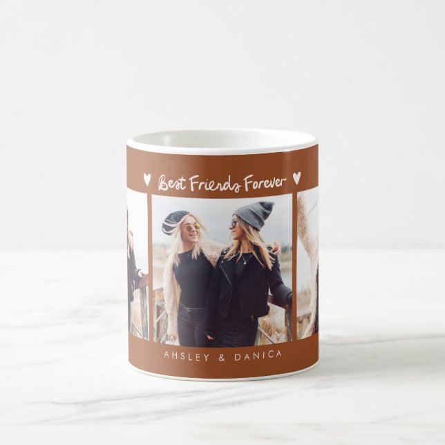 Caneca De Café Best Friends Forever Photo Multi Photo Terracotta (Centro)