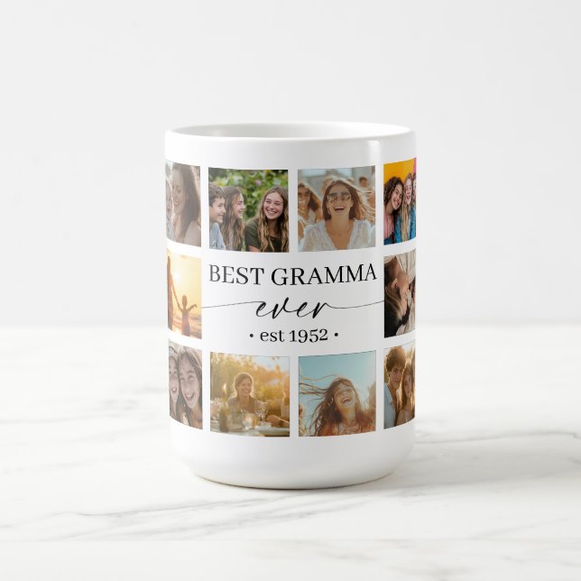 Caneca De Café Best Gramma Ever Photo Collage Mug Gift (Centro)
