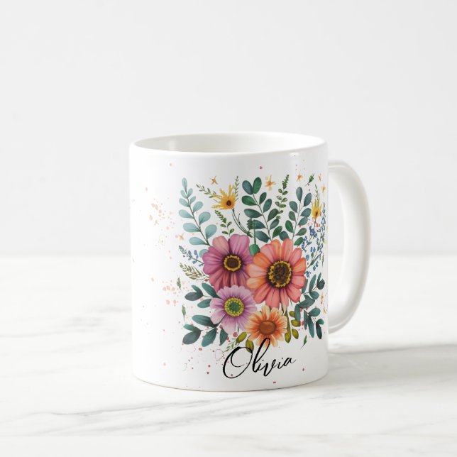 Caneca De Café Best Grandma Ever Personalized (Frente Esquerda)