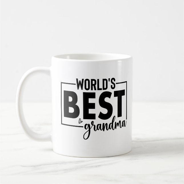 Caneca De Café Best Grandma Ever | Photo Grandparents Day (Esquerda)