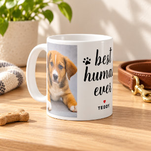 Caneca De Café Best Human Ever Personalized Dog Pet Photo