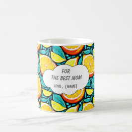 Caneca De Café Best Mom Citrus Coffee Mug – Personalized Lemon
