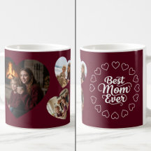 Best Mom Ever 3 Heart Photo Keepsake Color