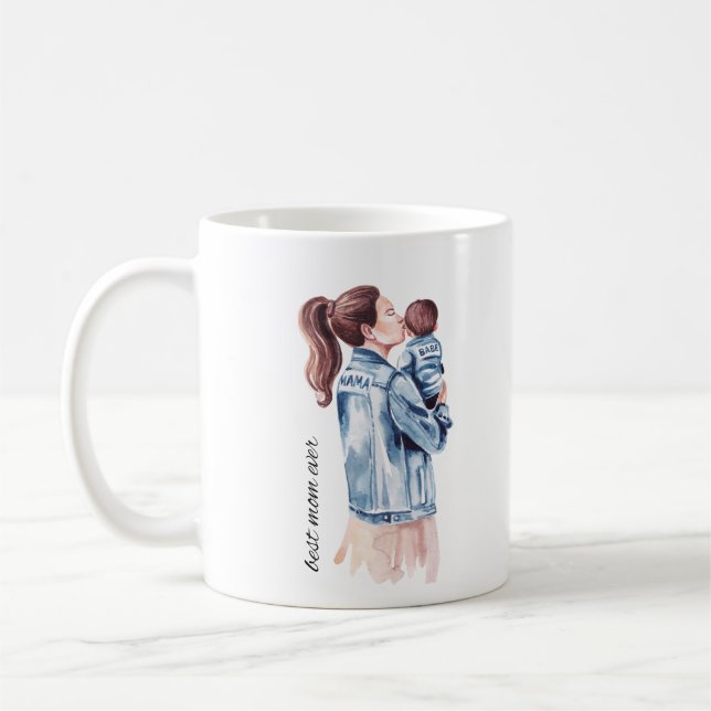 Caneca De Café Best Mom ever Boys mom (Esquerda)