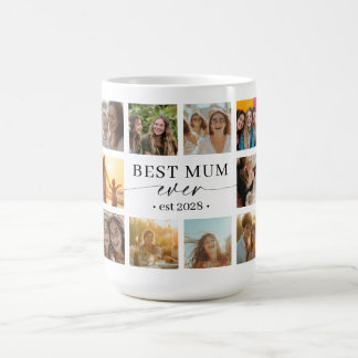 Caneca De Café Best Mum Ever Photo Collage Mug Gift