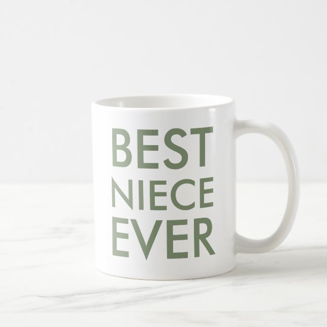 Caneca De Café Best Niece Ever Mug Modern elegante simples (Direita)