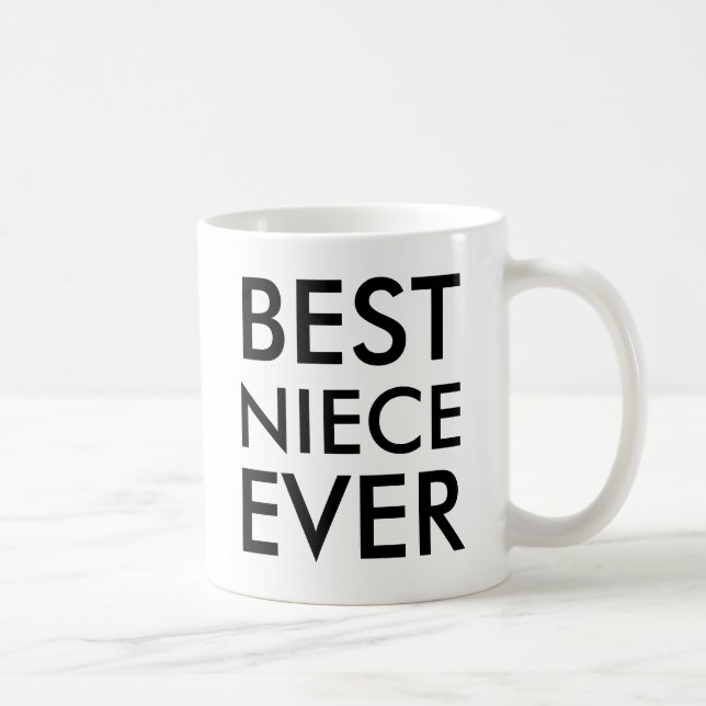 Caneca De Café Best Niece Ever Mug Modern elegante simples (Direita)