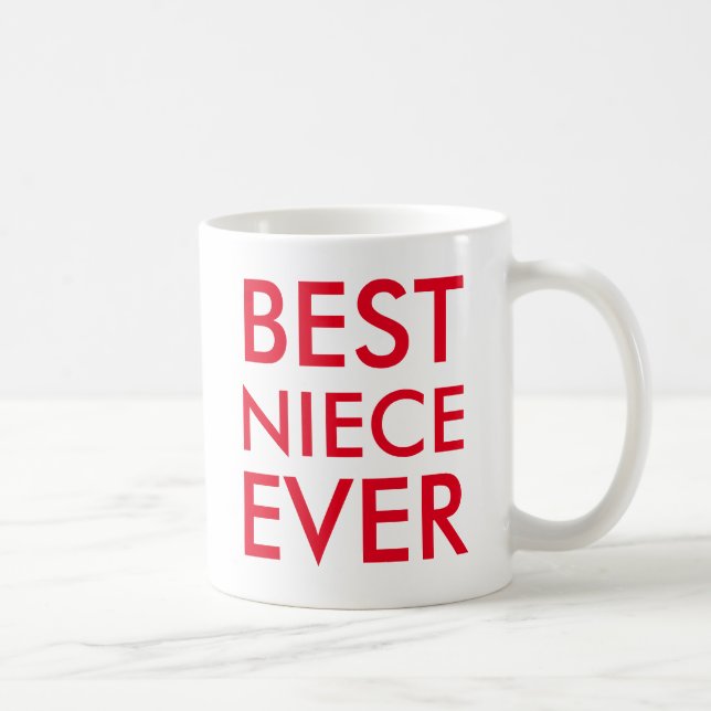 Caneca De Café Best Niece Ever Mug Modern elegante simples (Direita)