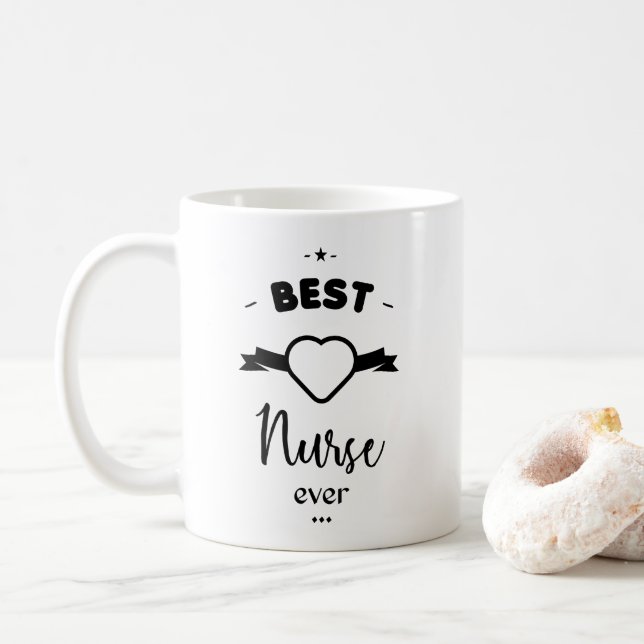 Caneca De Café Best nurse ever (Com Donut)