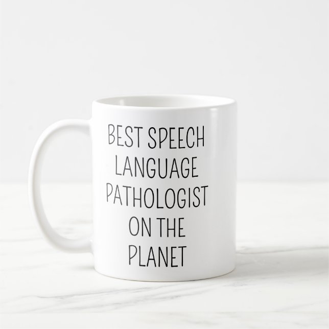 Caneca De Café Best Speech Language Pathologist/Speech Therapist  (Esquerda)