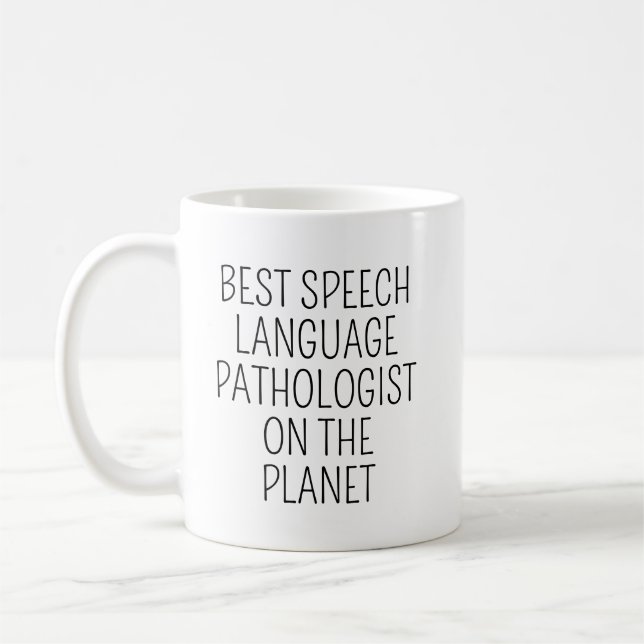 Caneca De Café Best Speech Language Pathologist/Speech Therapist  (Esquerda)