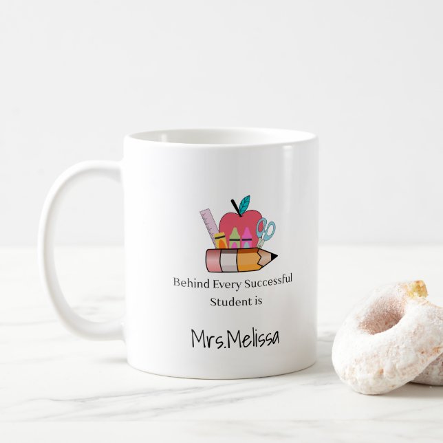 Caneca De Café Best Teacher Appreciation Quote Mug (Com Donut)