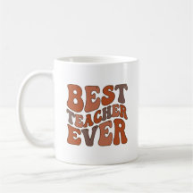 Best Teacher Ever – Retro Wavy Teacher Design