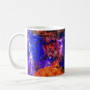 Caneca De Café Besta Azul Correndo Fogo
