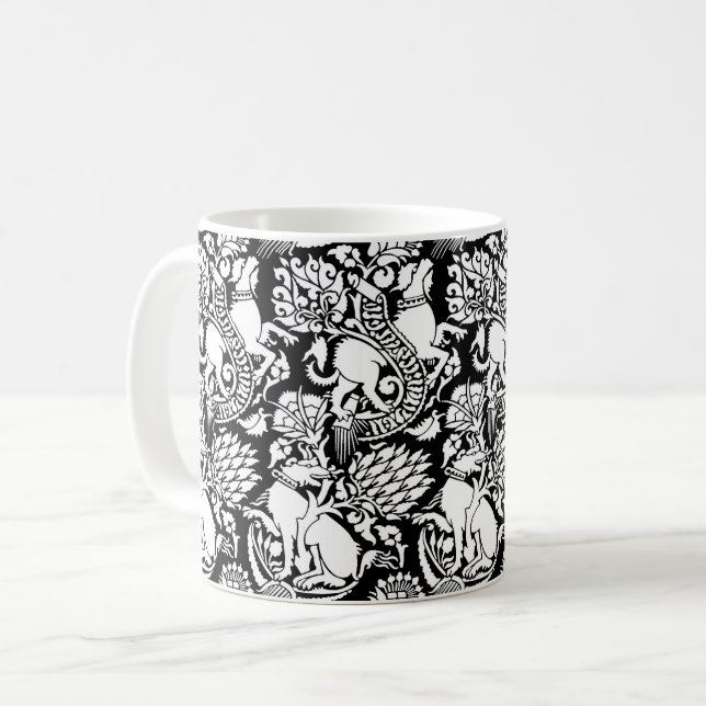 Caneca De Café Bestas Medievais (Frente Esquerda)