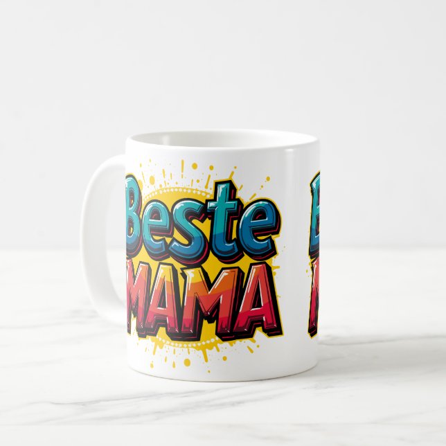 Caneca De Café Beste Mama 1 (Frente Esquerda)