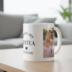 Caneca De Café Bestea Personalizado (melhor amiga + chá) texto 2