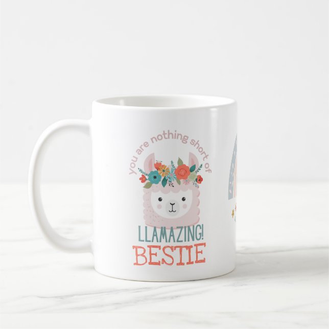 Caneca De Café BESTIE BFF AMIGO Fantástico Lllama (Esquerda)