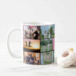 Caneca De Café "Bestie Forever! 14-Photo Collage Coffee Mug"