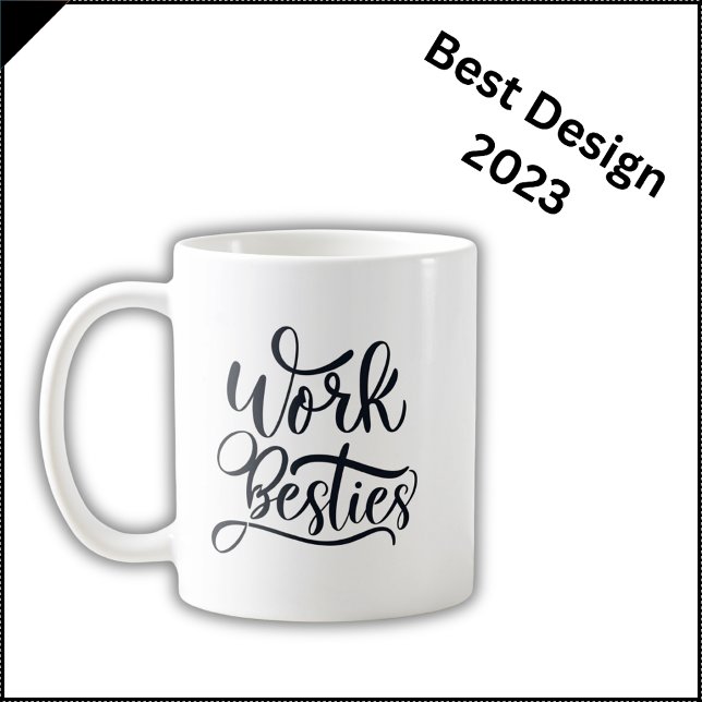 Caneca De Café Besties de Trabalho - Colaborador Amigo Gift Mug - (Criador carregado)
