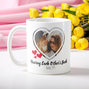 Caneca De Café Besties For Life - By SL - Heart Photo