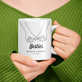 Caneca De Café Besties Pinky Promessa