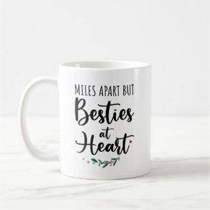 Caneca De Café Besties Presentes - Milhas Distantes Mas Besties N