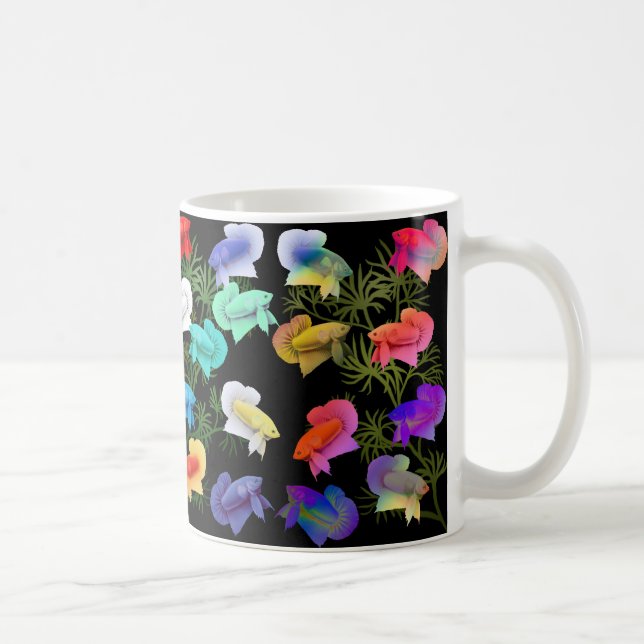 Caneca De Café Betta Splendens Aquarium Fish Cerâmica Mug (Direita)