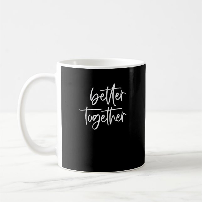 Caneca De Café Better Together Cute Matching Couples Outfit Style (Esquerda)