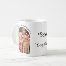Caneca De Café Better Together Editable Name | Custom Arch Photo