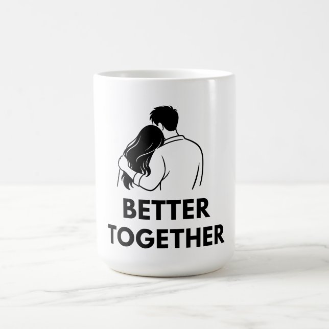 Caneca De Café Better Together Minimal Couple Mug (Centro)