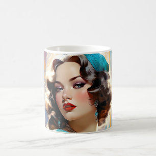 Caneca De Café Betty A Lovely Art Deco Woman
