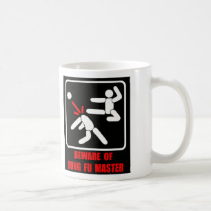 Caneca De Café Beware do mestre de Kung Fu