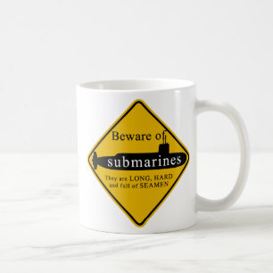 Caneca De Café Beware dos submarinos
