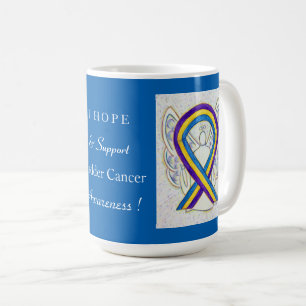 Caneca De Café Bexiga Cancer Sensibilização Ribbon Angel Mug