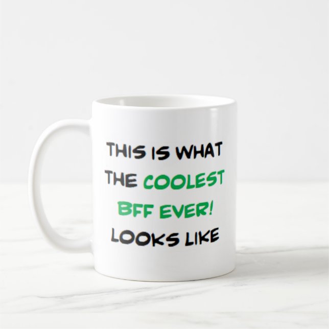 Caneca De Café bff, mais legal (Esquerda)