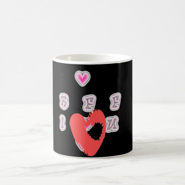 Caneca De Café BFF. Melhores Amigos para Sempre: Eu Amo-Te Impres (Centro)