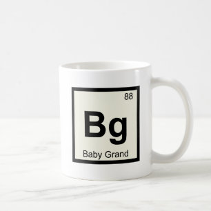 Caneca De Café Bg - Piano de Cauda Química Tabela Periódica