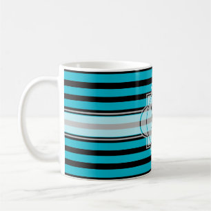 Caneca De Café BG Stripes Padrão estreito preto + fundo