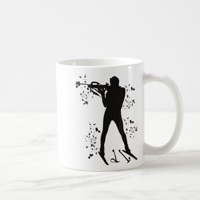 Caneca De Café Bi atleta esqui nórdico biatlo  (Direita)