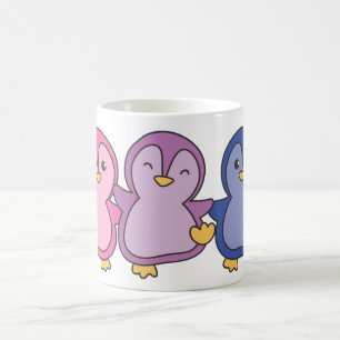 Caneca De Café Bi Flag Pride Lgbtq Cute Penguin Coffee Mug